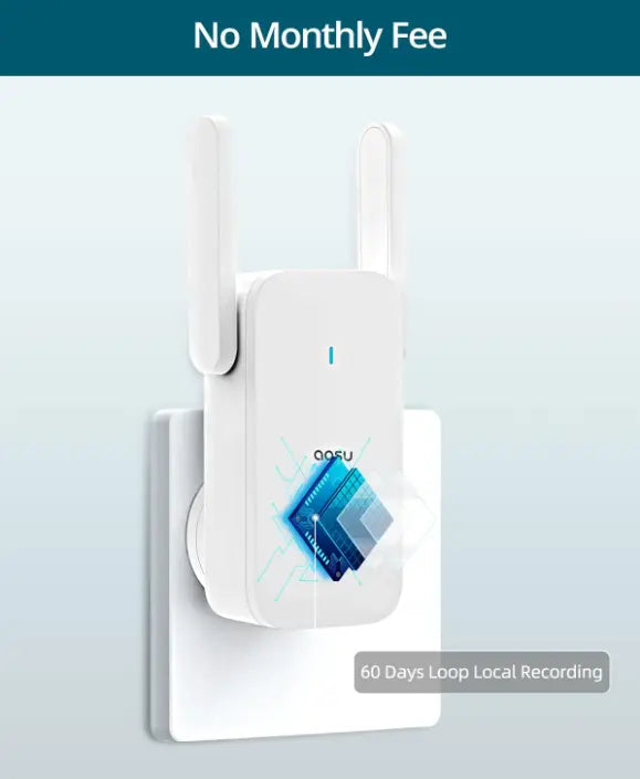 AOSU Doorbell Camera Wireless, 5MP Ultra HD, No Monthly Fee, 2.4/5 GHz WiFi Video Doorbell with Homebase, Battery/Wired Powered, Work with Alexa & Google Assistant ExpresitoStore