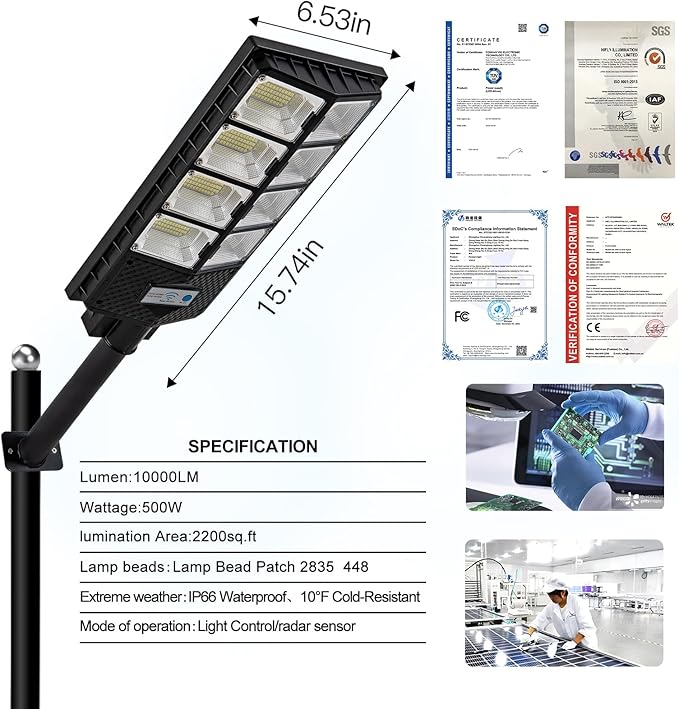 Solar Lights Outdoor Led.  Watherpro Remote  - Luz Solar Exterior  Patio Yarda Garden